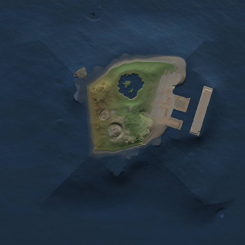 Rust Map: Procedural Map, Size: 1000, Seed: 5007001, 2 Monuments