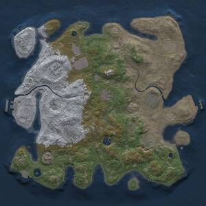 Thumbnail Rust Map: Procedural Map, Size: 3750, Seed: 767913354, 16 Monuments