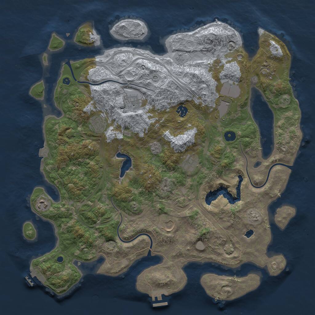 Rust Map: Procedural Map, Size: 4300, Seed: 269906, 15 Monuments