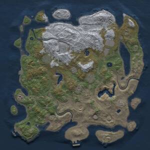 Thumbnail Rust Map: Procedural Map, Size: 4300, Seed: 269906, 15 Monuments