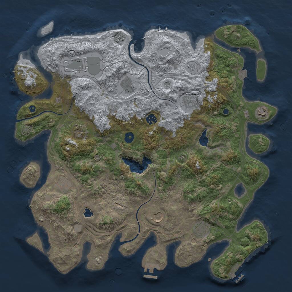 Rust Map: Procedural Map, Size: 4250, Seed: 1631856442, 16 Monuments