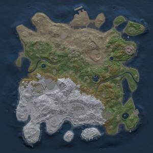 Thumbnail Rust Map: Procedural Map, Size: 3500, Seed: 1571638729, 13 Monuments