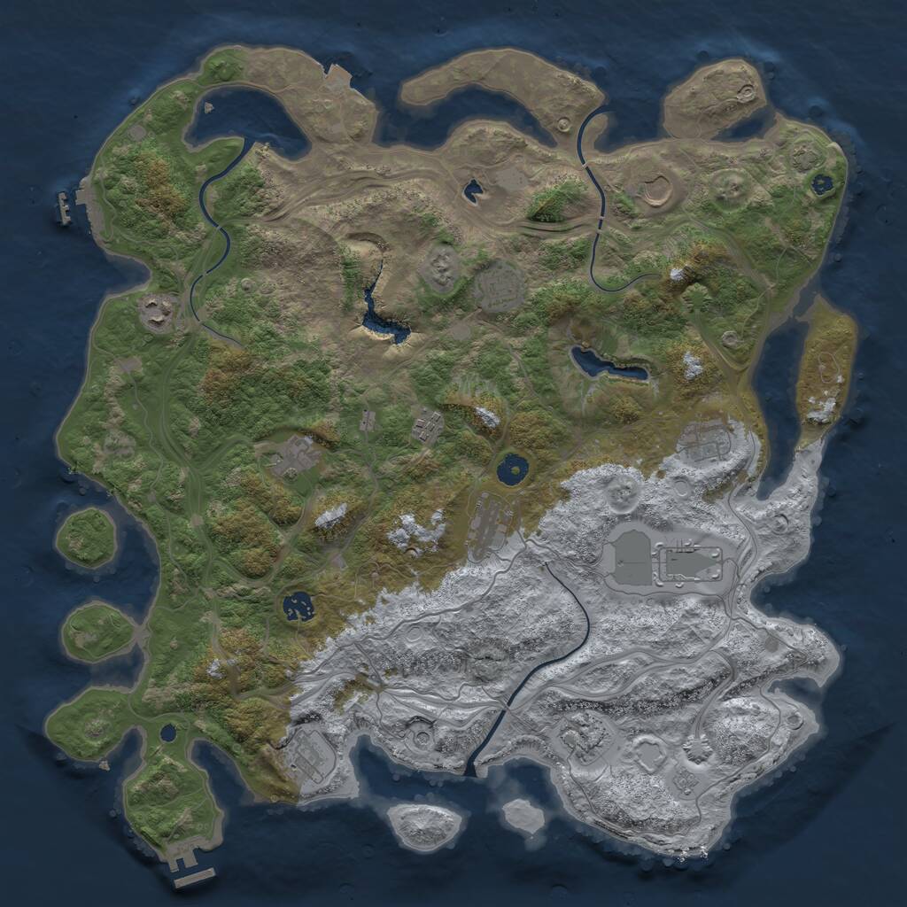 Rust Map: Procedural Map, Size: 4422, Seed: 17372, 17 Monuments