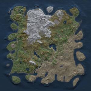 Thumbnail Rust Map: Procedural Map, Size: 4200, Seed: 368891738, 16 Monuments