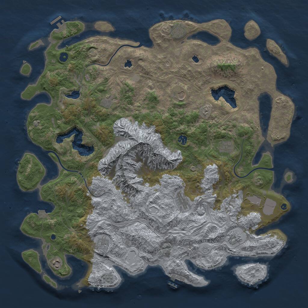 Rust Map: Procedural Map, Size: 5000, Seed: 15287226, 17 Monuments