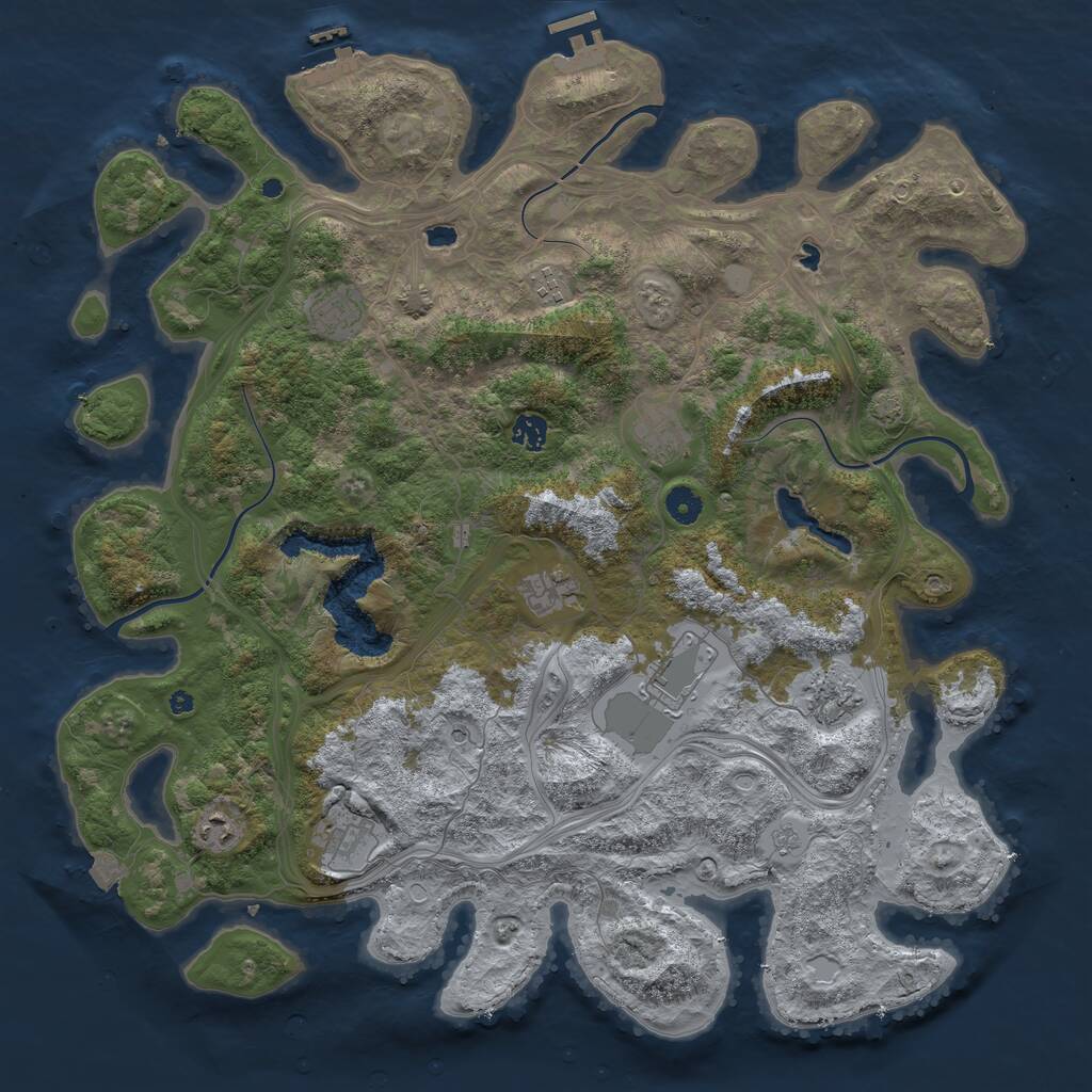 Rust Map: Procedural Map, Size: 4500, Seed: 218366942, 15 Monuments