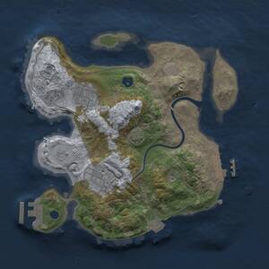 Thumbnail Rust Map: Procedural Map, Size: 2500, Seed: 1870551408, 8 Monuments