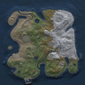 Thumbnail Rust Map: Procedural Map, Size: 3000, Seed: 274247735, 12 Monuments