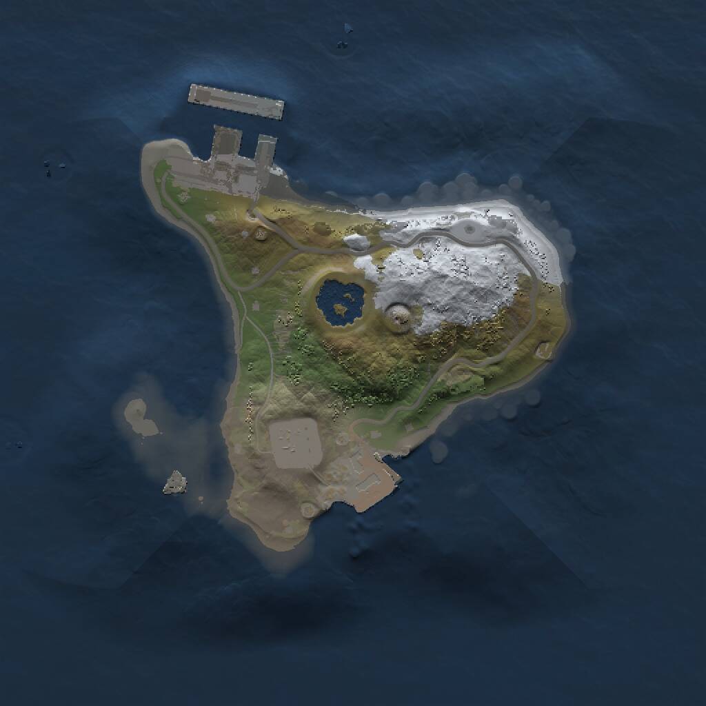 Rust Map: Procedural Map, Size: 1500, Seed: 1237567, 2 Monuments