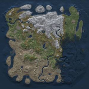 Thumbnail Rust Map: Procedural Map, Size: 4800, Seed: 1867644325, 16 Monuments