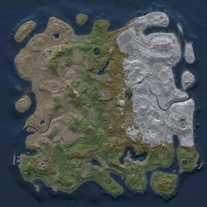 Thumbnail Rust Map: Procedural Map, Size: 4500, Seed: 1802925665, 16 Monuments