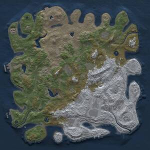 Thumbnail Rust Map: Procedural Map, Size: 4500, Seed: 1287446885, 16 Monuments