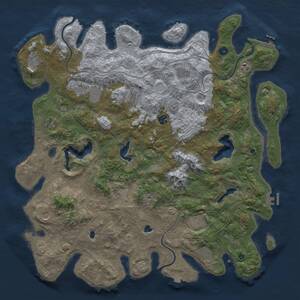 Thumbnail Rust Map: Procedural Map, Size: 5000, Seed: 7265, 17 Monuments