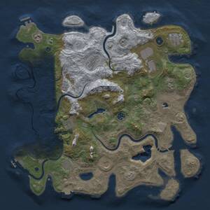 Thumbnail Rust Map: Procedural Map, Size: 4250, Seed: 472042632, 16 Monuments