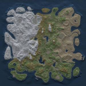Thumbnail Rust Map: Procedural Map, Size: 4500, Seed: 20241205, 16 Monuments