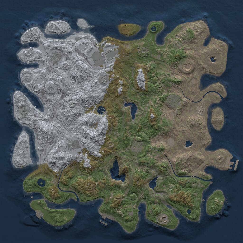 Rust Map: Procedural Map, Size: 4500, Seed: 20241205, 16 Monuments