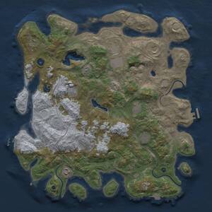 Thumbnail Rust Map: Procedural Map, Size: 4250, Seed: 63779313, 16 Monuments