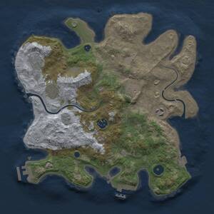 Thumbnail Rust Map: Procedural Map, Size: 3200, Seed: 323169229, 12 Monuments