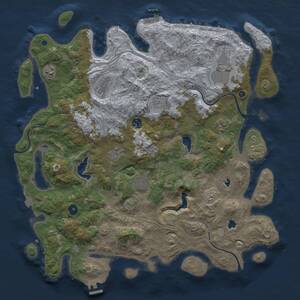 Thumbnail Rust Map: Procedural Map, Size: 4500, Seed: 1353256367, 15 Monuments