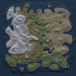 Thumbnail Rust Map: Procedural Map, Size: 4250, Seed: 403288110, 14 Monuments