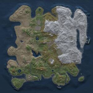 Thumbnail Rust Map: Procedural Map, Size: 4000, Seed: 1954221991, 15 Monuments