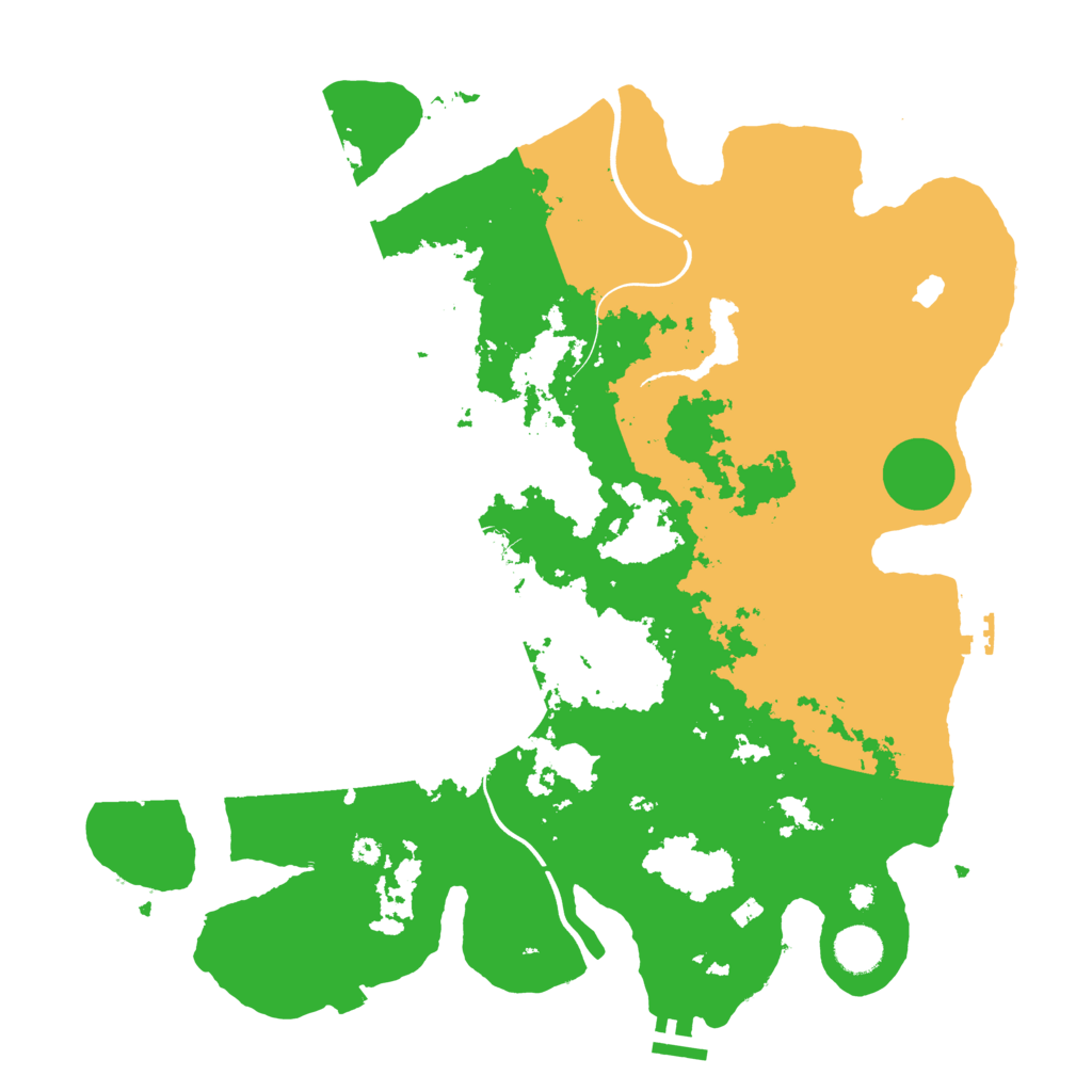 Biome Rust Map: Procedural Map, Size: 4000, Seed: 12125555