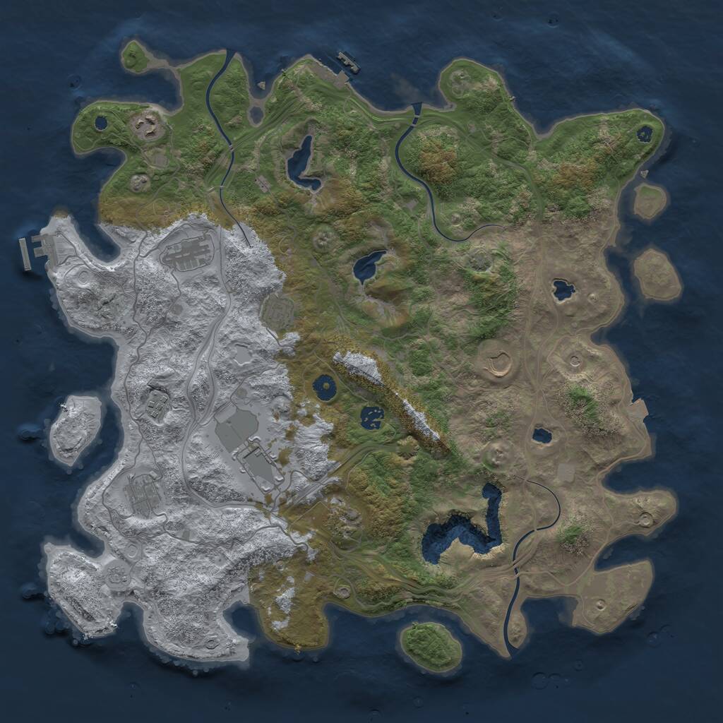 Rust Map: Procedural Map, Size: 4500, Seed: 659753784, 15 Monuments