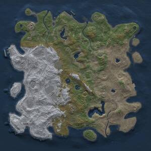 Thumbnail Rust Map: Procedural Map, Size: 4500, Seed: 659753784, 15 Monuments