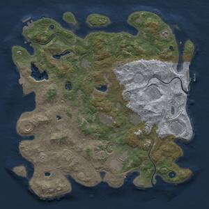 Thumbnail Rust Map: Procedural Map, Size: 4500, Seed: 2061316403, 17 Monuments