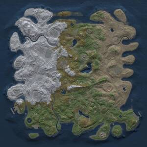 Thumbnail Rust Map: Procedural Map, Size: 4500, Seed: 1859276109, 16 Monuments