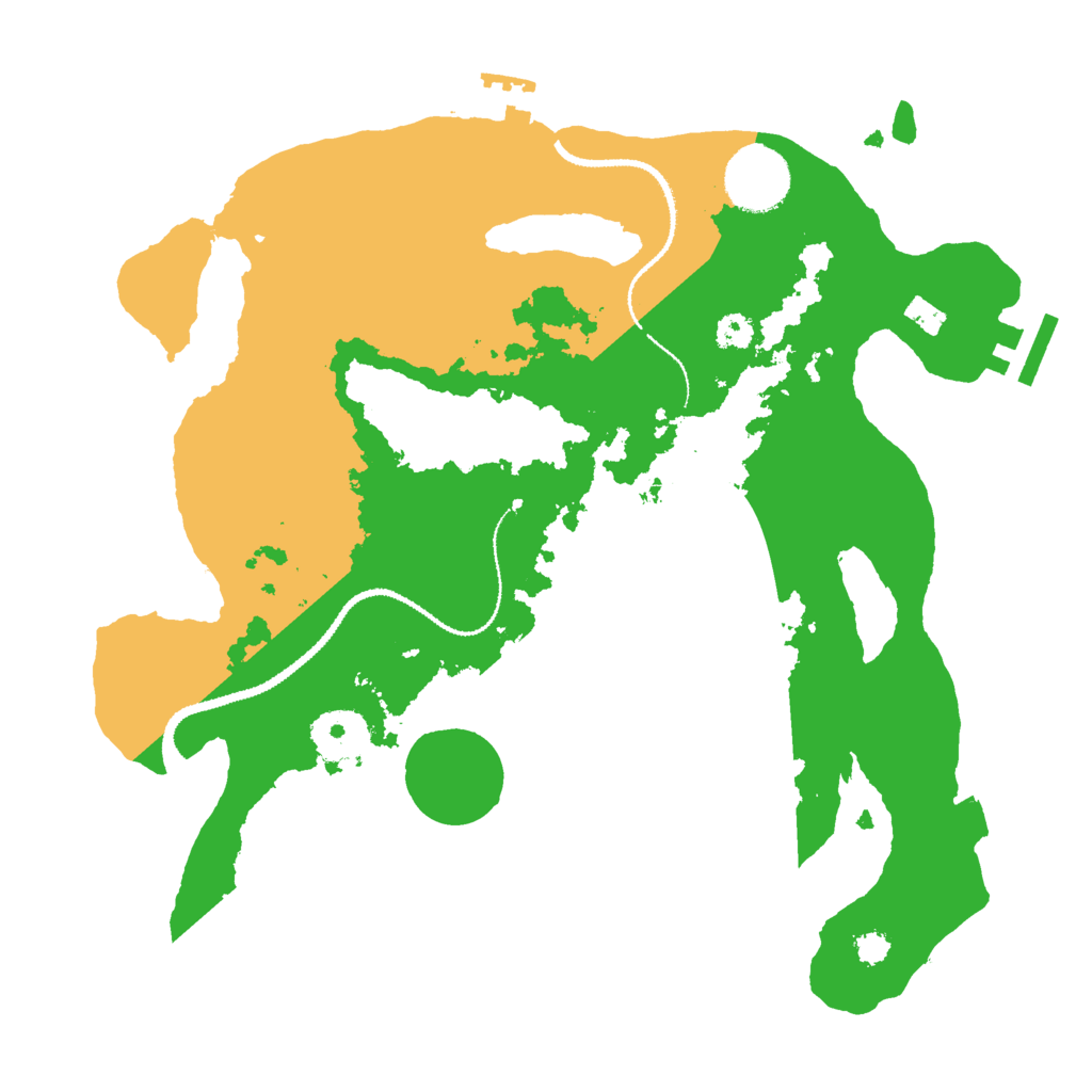 Biome Rust Map: Procedural Map, Size: 3000, Seed: 16542
