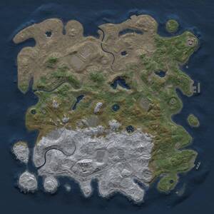 Thumbnail Rust Map: Procedural Map, Size: 4500, Seed: 952737001, 15 Monuments