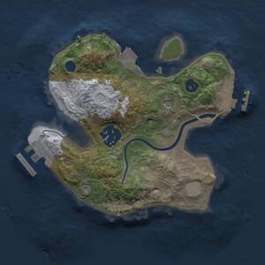 Thumbnail Rust Map: Procedural Map, Size: 2000, Seed: 1007495569, 5 Monuments