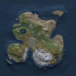 Thumbnail Rust Map: Procedural Map, Size: 2000, Seed: 135616, 3 Monuments