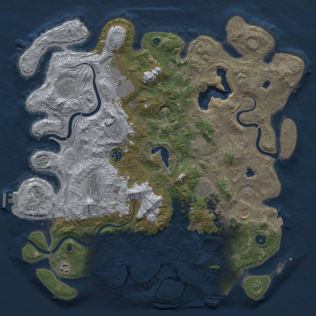 Rust Map: Procedural Map, Size: 4500, Seed: 1775968890, 17 Monuments