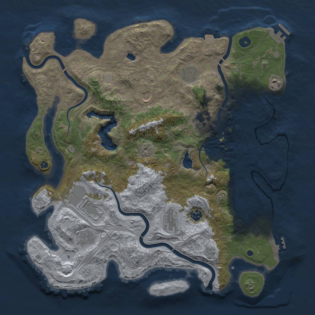 Rust Map: Procedural Map, Size: 4250, Seed: 924757, 15 Monuments