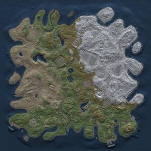 Thumbnail Rust Map: Procedural Map, Size: 4500, Seed: 807506534, 16 Monuments