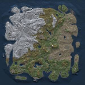 Thumbnail Rust Map: Procedural Map, Size: 4500, Seed: 888040553, 17 Monuments