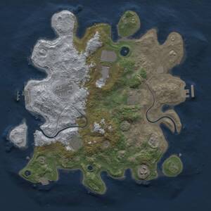 Thumbnail Rust Map: Procedural Map, Size: 3500, Seed: 737258743, 12 Monuments