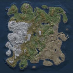 Thumbnail Rust Map: Procedural Map, Size: 4000, Seed: 28316614, 14 Monuments