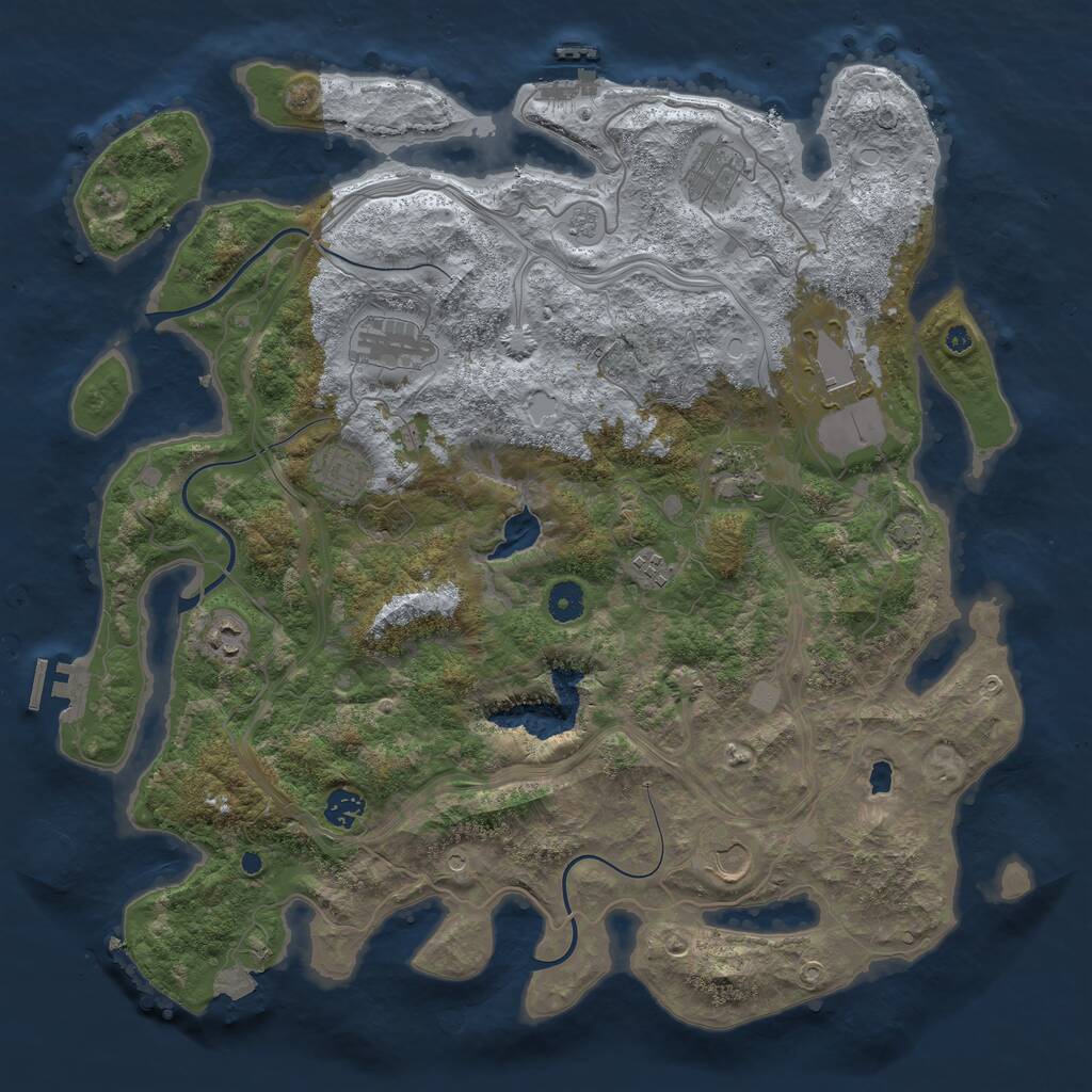 Rust Map: Procedural Map, Size: 4250, Seed: 987987, 15 Monuments