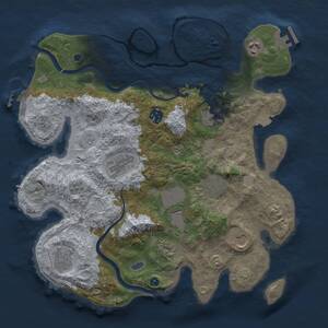 Thumbnail Rust Map: Procedural Map, Size: 3600, Seed: 27, 16 Monuments
