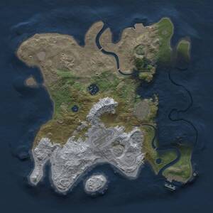 Thumbnail Rust Map: Procedural Map, Size: 3000, Seed: 1786862595, 9 Monuments