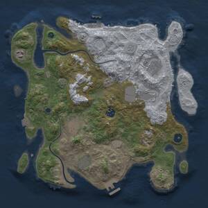 Thumbnail Rust Map: Procedural Map, Size: 3500, Seed: 429314037, 13 Monuments