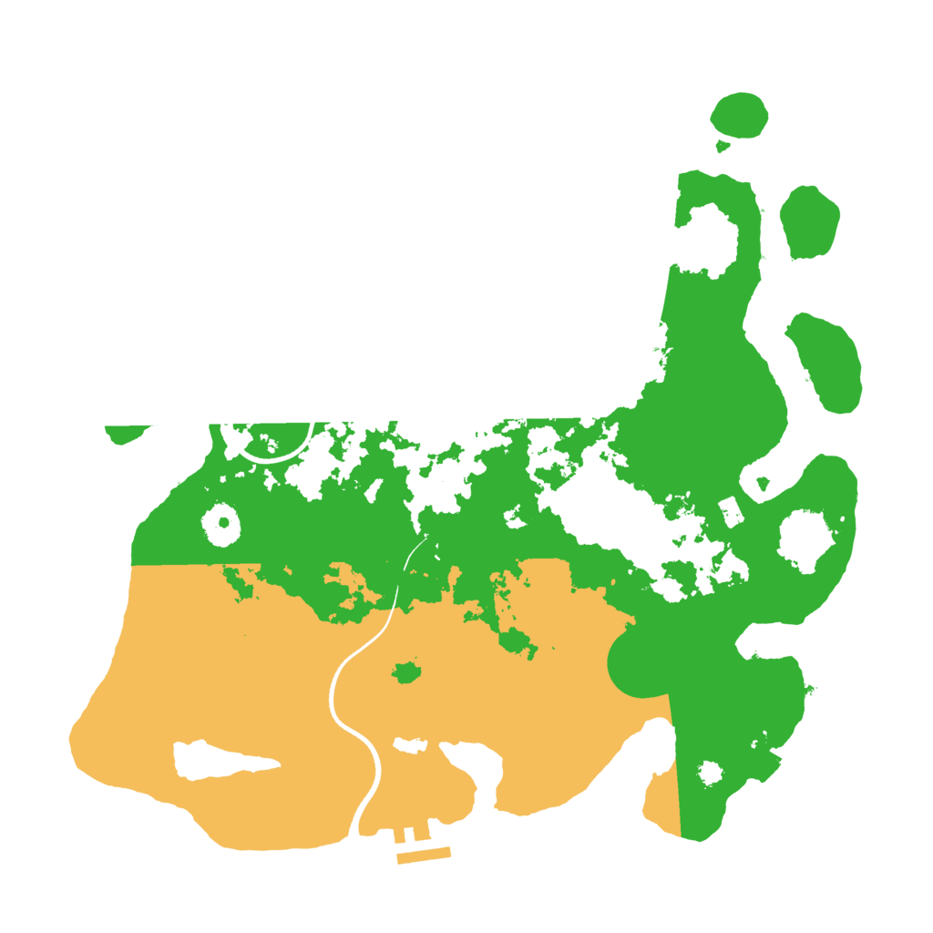 Biome Rust Map: Procedural Map, Size: 3500, Seed: 305830666