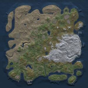 Thumbnail Rust Map: Procedural Map, Size: 4500, Seed: 659905043, 17 Monuments