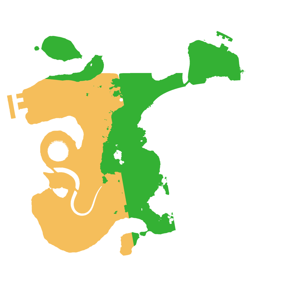 Biome Rust Map: Procedural Map, Size: 2500, Seed: 1626077571