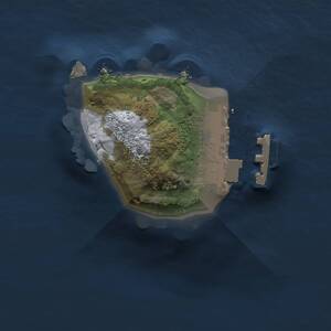 Thumbnail Rust Map: Procedural Map, Size: 1000, Seed: 1584885129, 2 Monuments