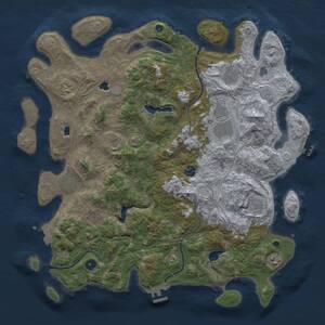 Thumbnail Rust Map: Procedural Map, Size: 4500, Seed: 57544, 15 Monuments