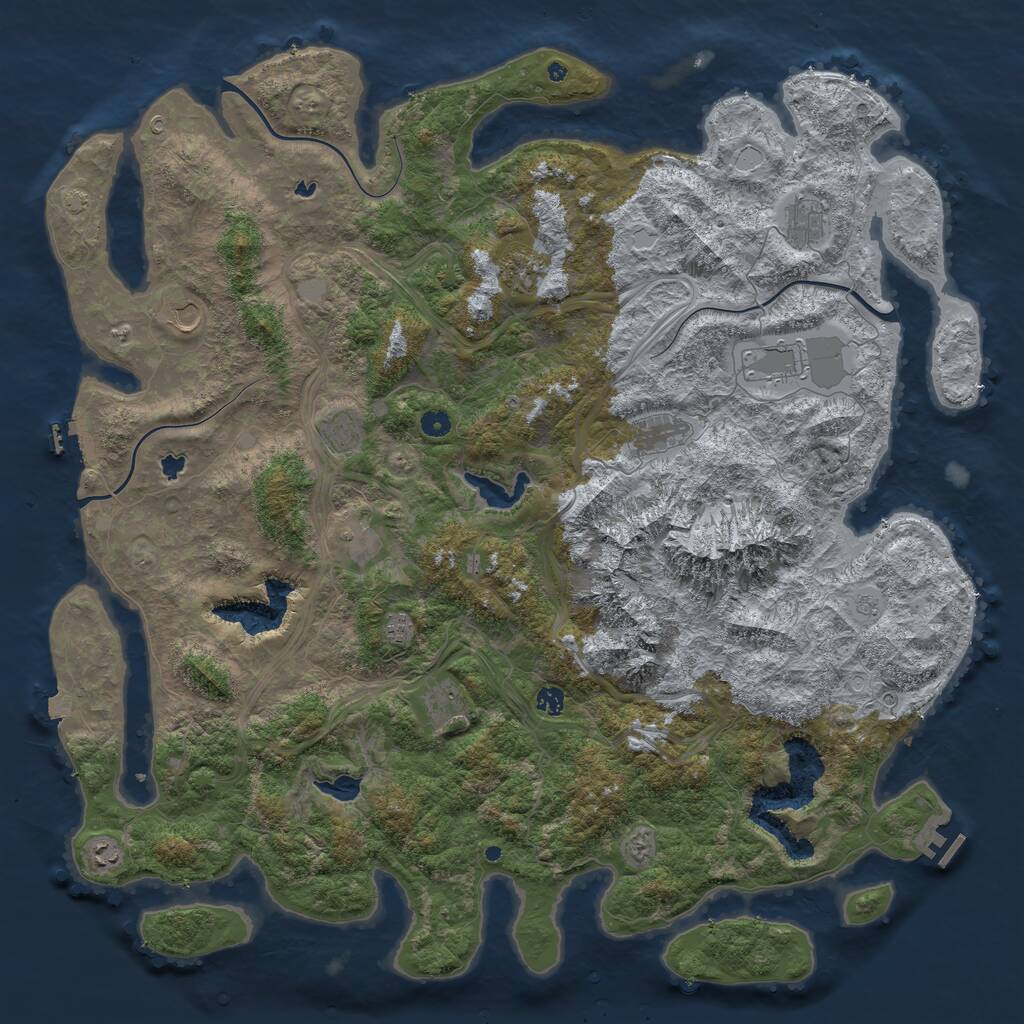 Rust Map: Procedural Map, Size: 5350, Seed: 152744600, 17 Monuments